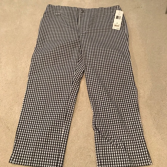 Black & White Checkered Capris - Picture 1 of 3